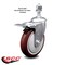 Service Caster 5 Inch Maroon Polyurethane Wheel Swivel 1/2 Inch Stem Caster with Total Lock Brake SCC-TSTTL20S514-PPUB-MRN-121315 - alternate 5